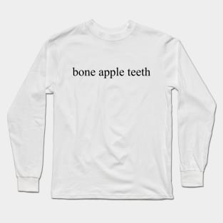 bone apple teeth, black Long Sleeve T-Shirt